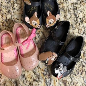 Bundle of 3- Mini Melissa size 9 shoes
